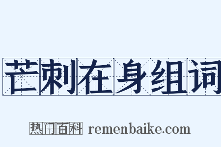 芒刺在身组词是什么意思的图片